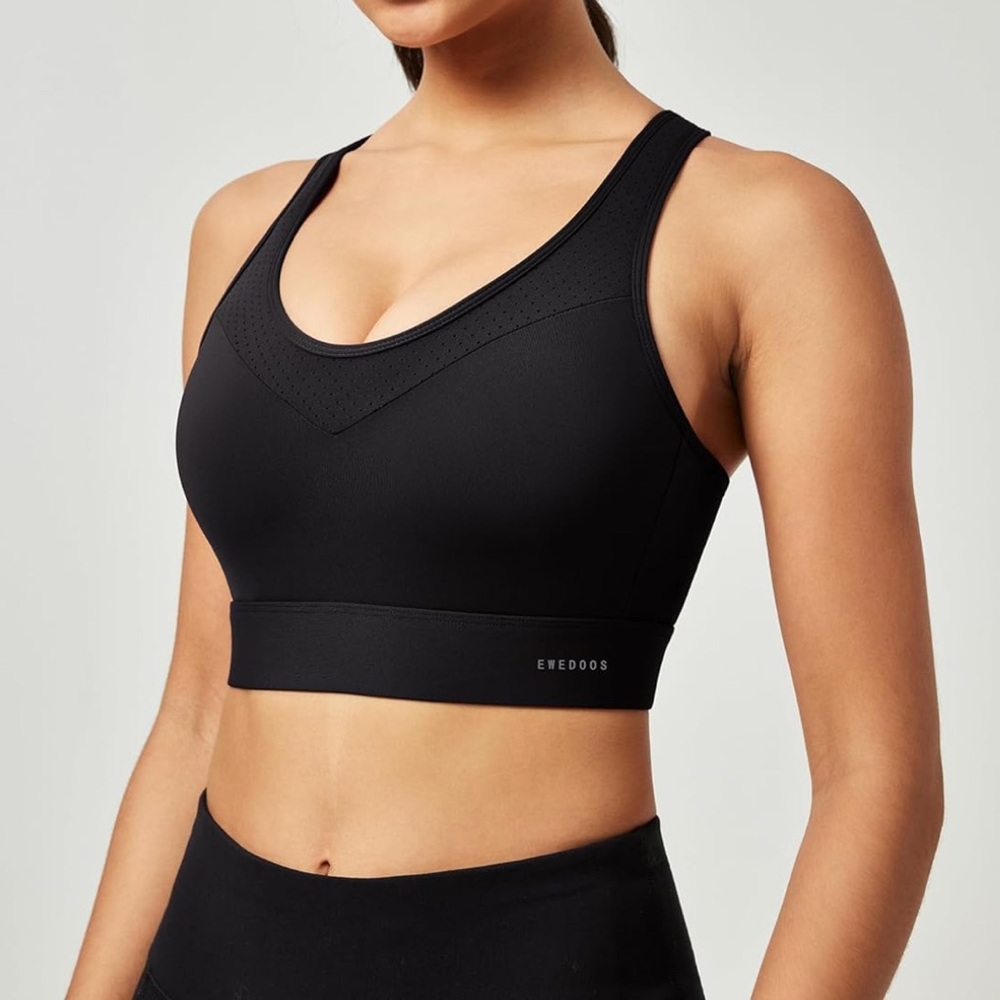 Ewedoos Women's Black Sports Bra